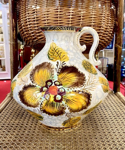 Vase hubert bequet peint main - vase,
