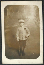 CARTE PHOTO 14-18: ENFANT EN TENUE DE CAPITAINE