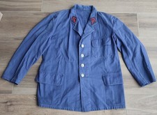 Veste Pompier Ancienne Vintage Années 1950 Bleu Travail