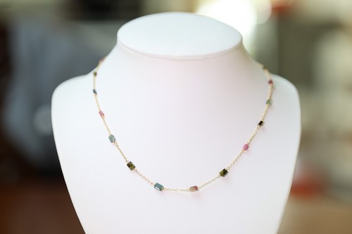 Collier gold filled - filled, pierre
