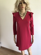 Robe rouge rose avec manches 3/4 Mango taille XS jamais portée 