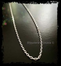 Chaîne De Cou Maille Forçat Longue 70 cm En Argent Massif 925/000 Bijoux