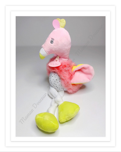 Peluche doudou flamant - flamant, rose