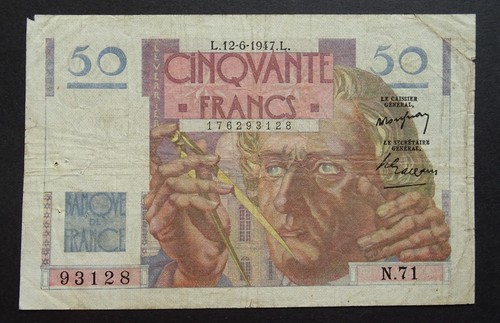 Billet francs le verrier - billet,