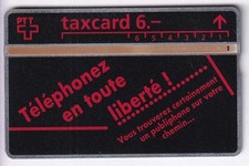 EUROPE  TELECARTE / PHONECARD .. SUISSE 6FRCH L&G 208L PRIVEE PUBLIPHONE LIBERTE