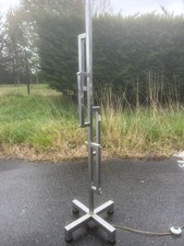 Lampadaire Pied de Lampe Art Deco Ancien Moderniste Laiton Nickelé Chromé