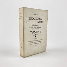 ALAIN : ESQUISSES DE L'HOMME . ENVOI SIGNÉ . HELLEU & SERGENT, 1927 . EO N° 1/60