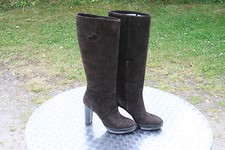 Bottes en cuir femme HOGAN talon marron pointure 39 ou 37,5