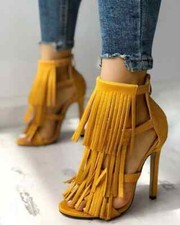 Sandales Stiletto Jaune