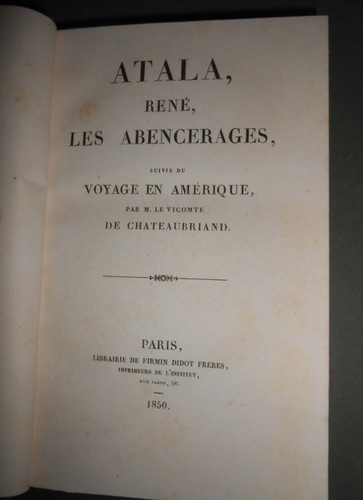 Atala rené les abencerages - atala,