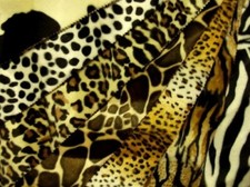 Zèbre Faux Fourrure (Velboa Fourrure) Tissu - Poil Court - Largeur 150 CM