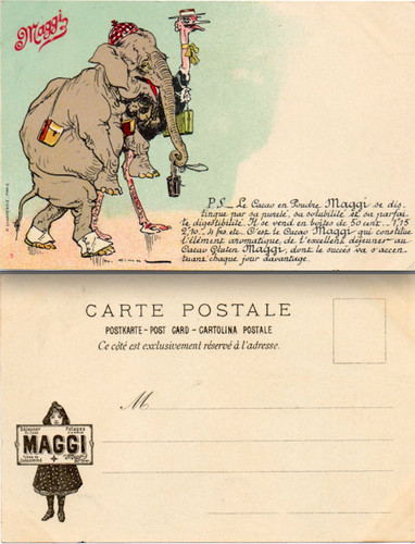 Carte postale publicité cacao - publicité,