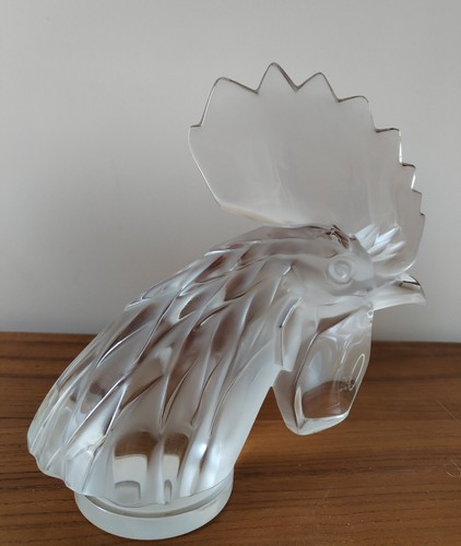 Tête coq verre satiné - verre,