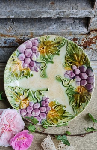 Ancienne assiette barbotine - assiette,