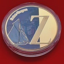 Médaille Z - Saint Tropez - dorure à l'or fin 24 carats Belle épreuve neuve.