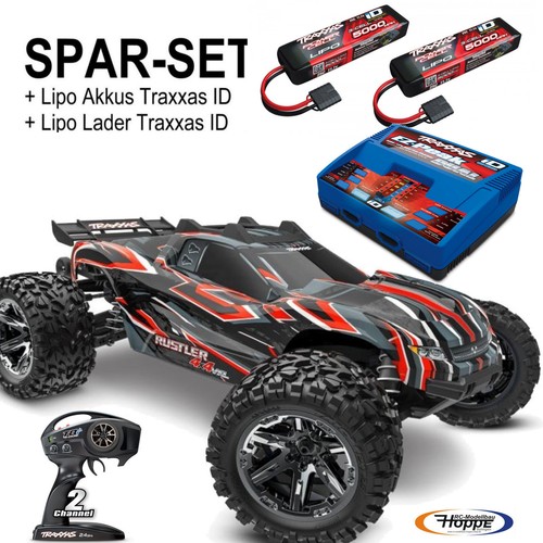 Traxxas rustler 4x4 vxl - rustler, rouge