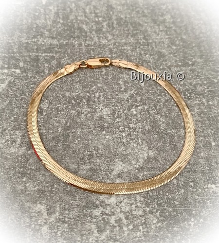 Bracelet maille miroir plaqué - bracelet,
