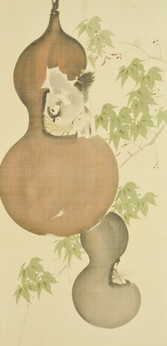 Peinture japonaise gourde - peinture,