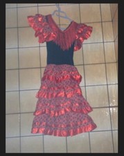 Robe Andalouse à volants déguisement Flamenco Espagnol 6 ans