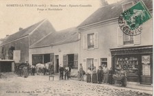 91 CPA GOMETZ-LA-VILLE - Maison PASCAL - Épicerie comestible Forge maréchalerie
