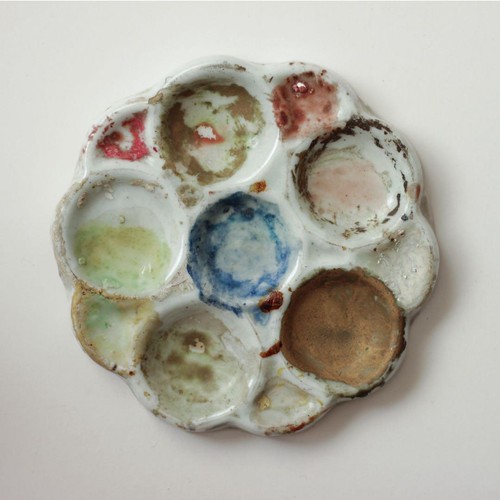 Ancienne palette peinture - ancienne,