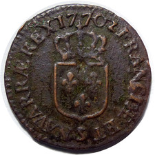Louis XV 1/2 Sol 1770 S Reims