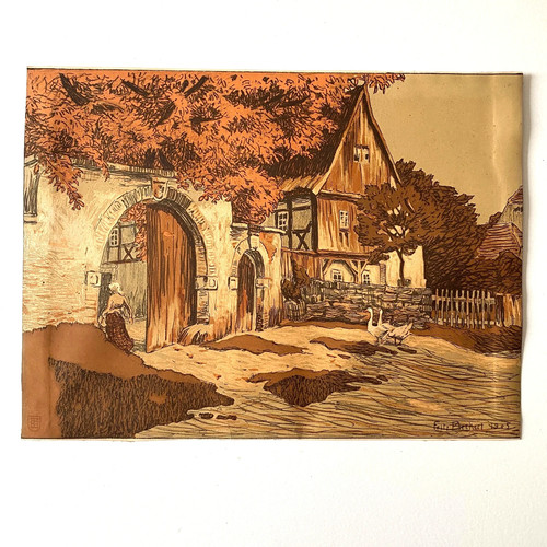 Lithographie ancienne fritz - ancienne, -fritz