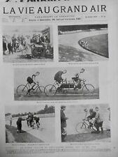 1899 VELOCIPEDE COURSE BOL D OR TRICYCLE TANDEM QUADRUPLETTE 4 JOURNAUX ANCIENS