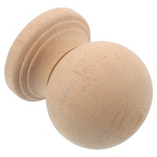 Embout boule en bois brut -