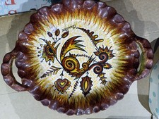 Plat corbeille à anse Paul et Maurice Fouillen Quimper