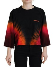 Dsquared² T-Shirt Casual Pour Femme En Coton Noir Tie-Dye Authentique
