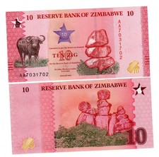 ZIMBABWE Billet  10 ZIG