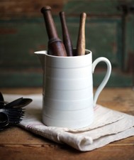 HUGE Antique French Ribbed Jug