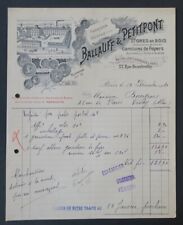Facture 1920 BALLAUFF PETITPONT NANTES  STORES BOIS  old bill Rechnung 5
