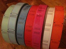 lot 50 TICKET CINEMA NEUFS FÊTE USA DECO MARIAGE COTILLON SURPRISE TOMBOLA LOTO