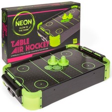 Jeu de air hockey sur table « Glow in The Dark » – Kit compact de hockey sur ...