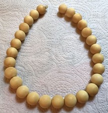 Superbe Collier Ancien Art Déco Grosses Perles ivoire.