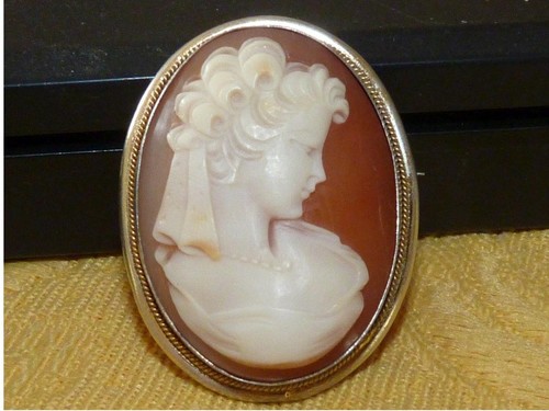 Ancien pendentif broche camée - ancien,