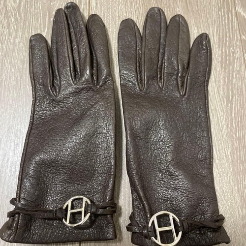 Gants cuir hermes - cuir,