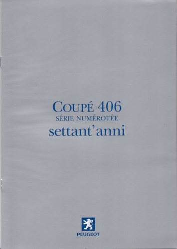 Catalogue peugeot 406 coupé - catalogue,