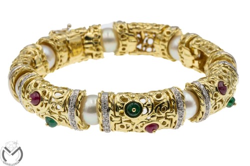Bracelet jaune vintage - or,