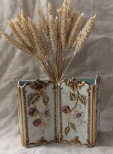 ANCIENNE JARDINIERE PARAVENT LUNEVILLE 19EME DECOR FLEURS ET FRUITS EN RELIEF