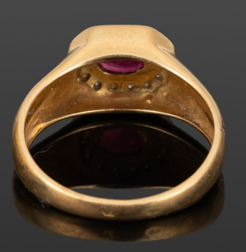 Bague jaune 18k pierre - bague,