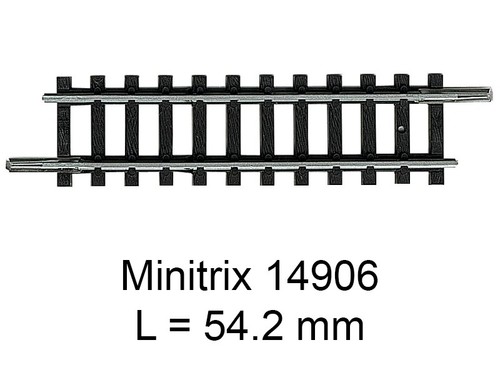 Trix rail droit minitrix 2 - trix,