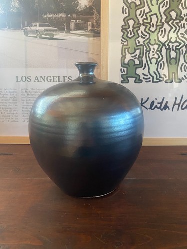 Grand vase boule - , noir