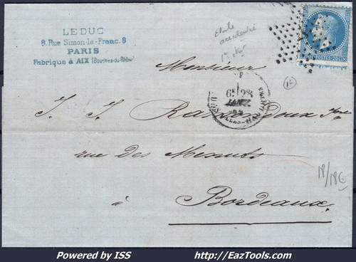 France sur lettre pour - lettre,