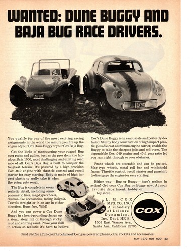 1972 cox baja bug - cox,