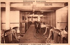 CPA Bateau - D'ARTAGNAN - Messageries Maritimes - Salle à Manger des 3e Classes