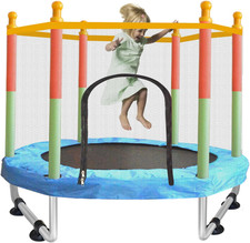 Toddler Trampoline for Kids Ages 1-8, 55'' Small Trampoline with Safety Enclosur