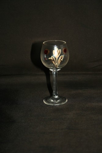 Verre liqueur émaillé - verre, à